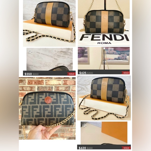 💗Auth💗FENDI Zucca Monogram Wristlet Pouch Wallet Clutch Pochette/Crossbody💫 - Picture 5 of 17